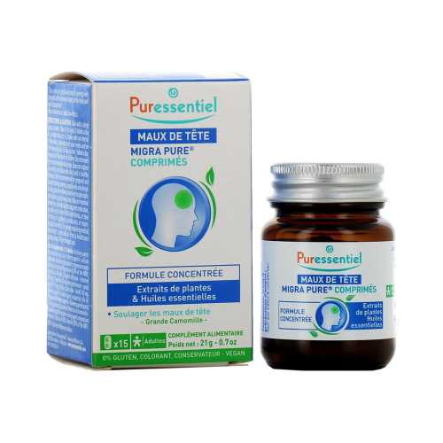 Migra Pure Maux de Tête 15 comprimés Migra Pure Maux de Tête 15 comprimés
