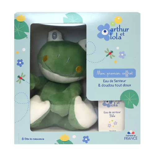 Coffret Eau de Senteur 50ml et Doudou Grenouille Coffret Eau de Senteur 50ml et Doudou Grenouille