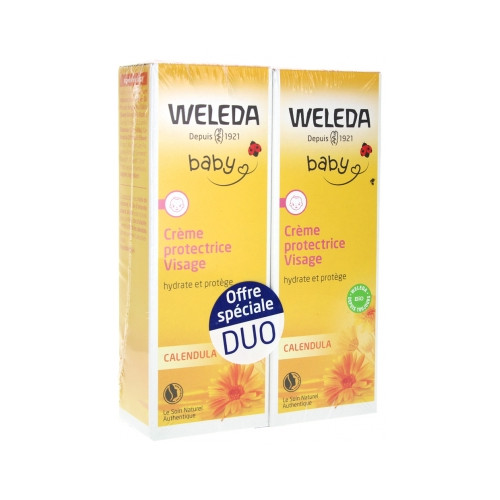 Baby Crème Protectrice Visage Calendula Lot de 2 x 50 ml Baby Crème Protectrice Visage Calendula Lot de 2 x 50 ml