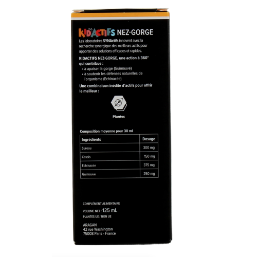 Kid Actifs Sirop Nez Gorge 125 ml
