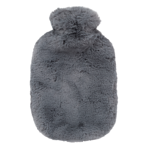 Fashy Bouillotte à eau fourrure gris foncé thermoplastique Fashy Bouillotte à eau fourrure gris foncé thermoplastique