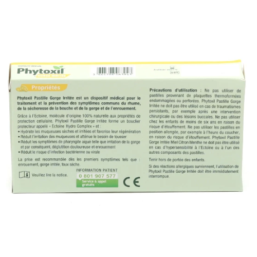 Phytoxil, Gorge Irritée Miel Citron Pastilles