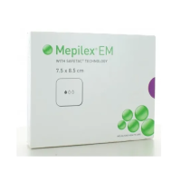 MEPILEX EM 7.5 x 8.5 cm Pansement hydrocellulaire Siliconé, Extramince, Microadhérence
