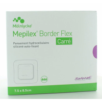 Mepilex Pansements Border Flex Carré 7,5X8,5cm 16 pièces