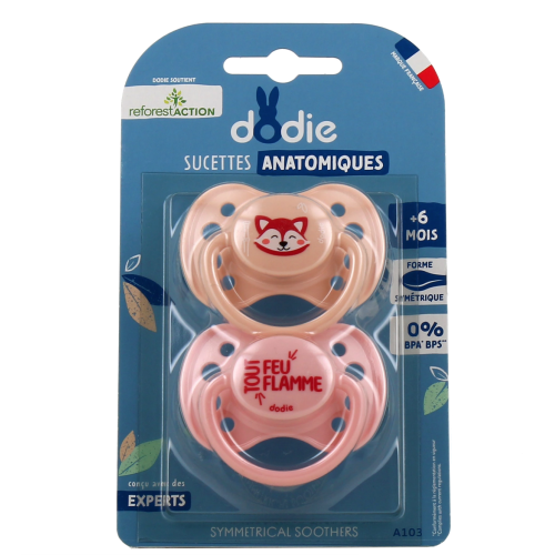SUCETTE ANATOMIQUE +6 MOIS TOUT FEU FLAMME SILICONE LOT DE 2 DODIE SUCETTE ANATOMIQUE +6 MOIS TOUT FEU FLAMME SILICONE LOT DE 2 DODIE