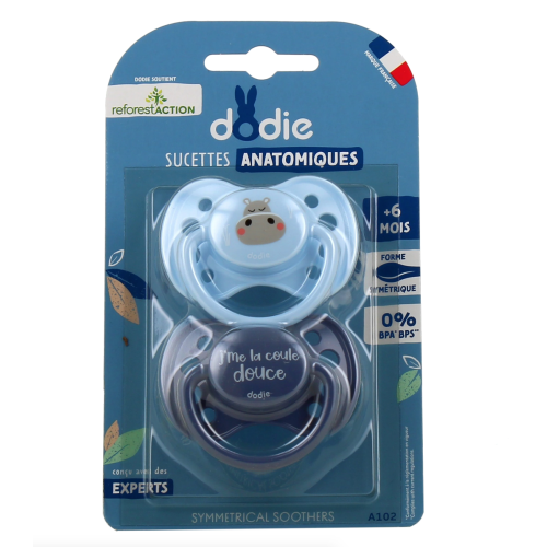 SUCETTE ANATOMIQUE +6 MOIS J'ME LA COULE DOUCE SILICONE LOT DE 2 DODIE SUCETTE ANATOMIQUE +6 MOIS J'ME LA COULE DOUCE SILICONE LOT DE 2 DODIE