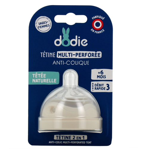 Tétine Multi-Perforée Anti-Colique Débit 3 - 6 mois et Plus Tétine Multi-Perforée Anti-Colique Débit 3 - 6 mois et Plus