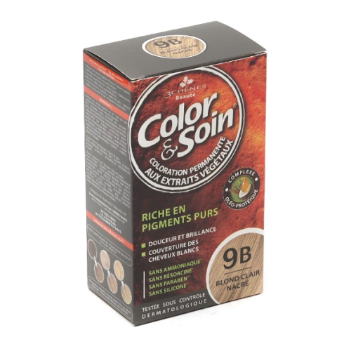 Les 3 Chênes coloration permanente blond clair nacré 9B Les 3 Chênes coloration permanente blond clair nacré 9B