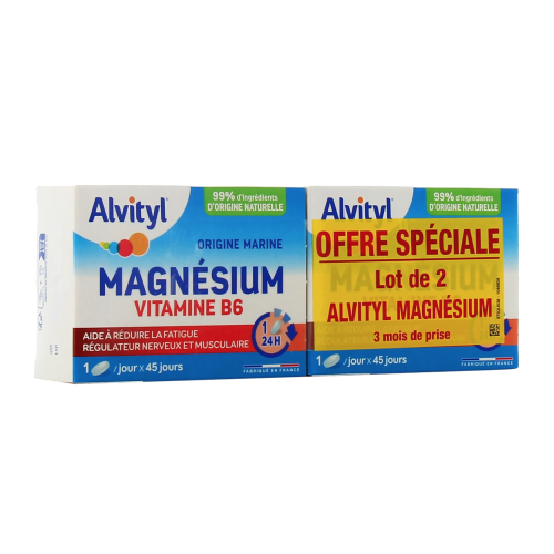 Magnésium Vitamine B6 2 x 45 comprimés Magnésium Vitamine B6 2 x 45 comprimés