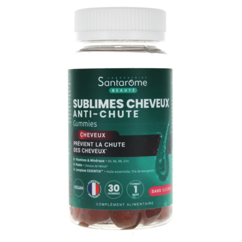 Sublimes Cheveux Anti-Chute Goût Pêche 30 Gummies