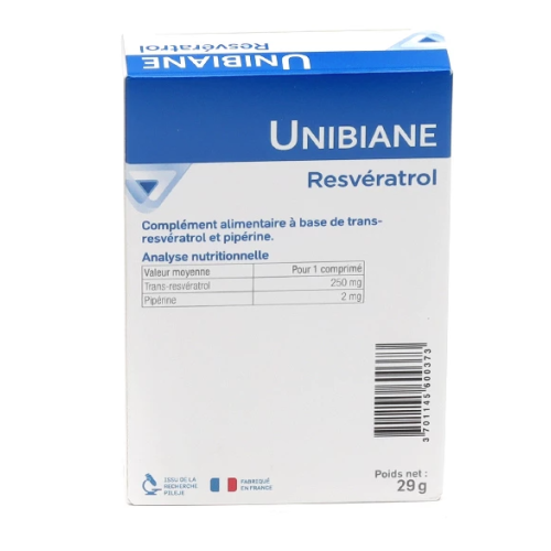 Unibiane Resvératrol 30 comprimés