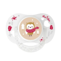 Sucette Anatomique Silicone Hibou Noël 0-6 mois