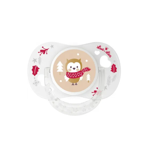 Sucette Anatomique Silicone Hibou Noël 0-6 mois