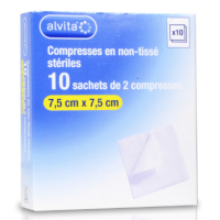 Compresses en non-tissé stériles 10 sachets de 2