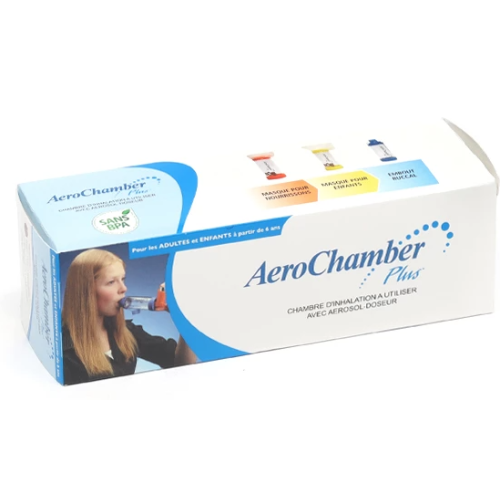 AeroChamber Plus - Chambre d'Inhalation pour Aerosol-Doseur - Enfant de  plus de 6 ans et Adulte - Autour de la pharmacie