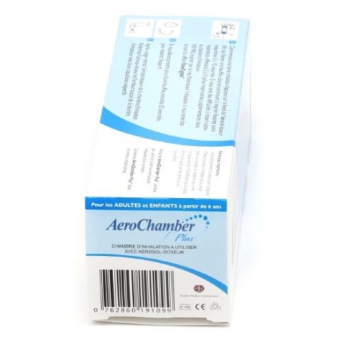 AeroChamber Plus - Chambre d'Inhalation pour Aerosol-Doseur - Enfant de  plus de 6 ans et Adulte - Autour de la pharmacie