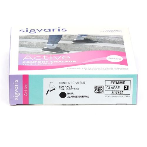 Sigvaris Active Confort Chaleur Chaussettes de Contention Femme Classe 2