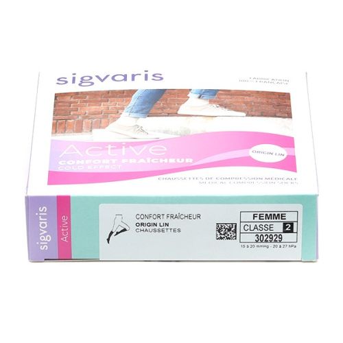 Sigvaris Active Confort fraîcheur Chaussettes de contention Femme Classe 2 Sigvaris Active Confort fraîcheur Chaussettes de contention Femme Classe 2