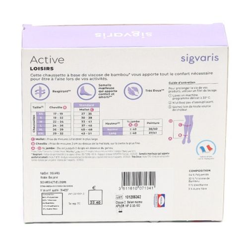 Sigvaris Active loisirs Chaussettes de Contention femme Classe 2 Sigvaris Active loisirs Chaussettes de Contention femme Classe 2