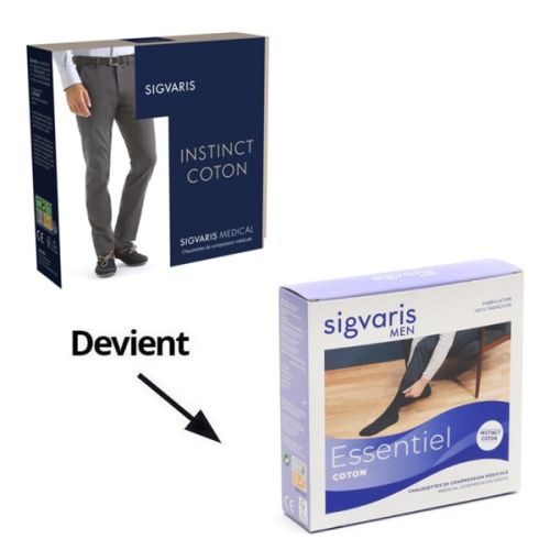 Sigvaris Essentiel Coton Bas de Contention Homme Classe 2