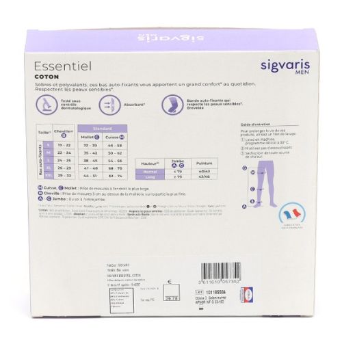 Sigvaris Essentiel Coton Bas de Contention Homme Classe 3 Sigvaris Essentiel Coton Bas de Contention Homme Classe 3