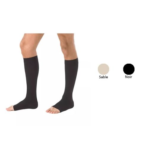 Sigvaris Essentiel Coton Chaussettes de Contention Pieds Ouverts Homme Classe 2