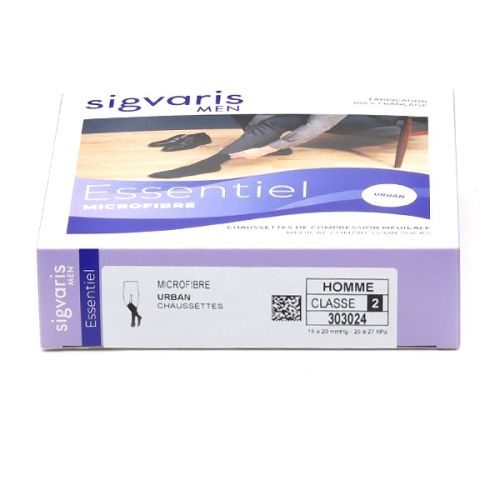 Sigvaris Essentiel Microfibre Chaussettes de Contention Homme Classe 2