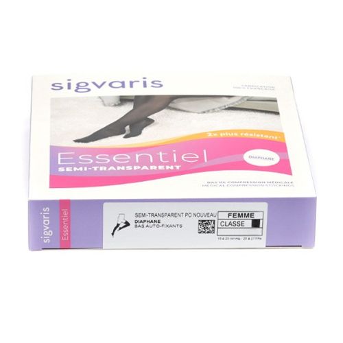 Sigvaris Essentiel Semi transparent Bas de contention Femme Classe 1