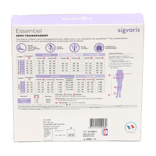 Sigvaris Essentiel Semi transparent Bas de Contention Femme Classe 2 Sigvaris Essentiel Semi transparent Bas de Contention Femme Classe 2