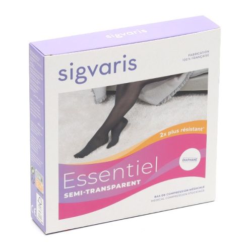 Sigvaris Essentiel Semi transparent Bas de Contention Femme Classe 3