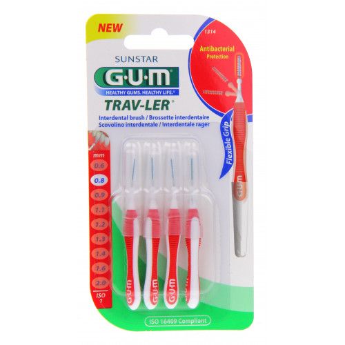 GUM Brossettes interdentaires Trav-ler 4 Brossettes-2601