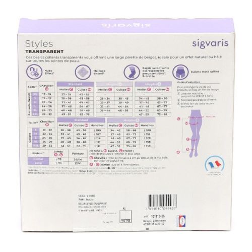 Sigvaris Essentiel Semi transparent Confort Collants de contention Femme Classe 2