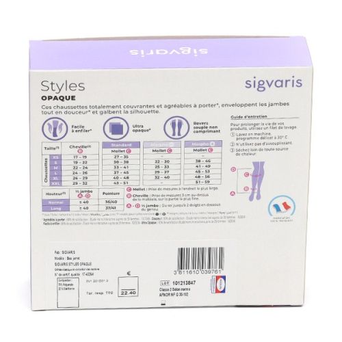 Sigvaris Styles Opaque Chaussettes de contention Femme Classe 2 Sigvaris Styles Opaque Chaussettes de contention Femme Classe 2