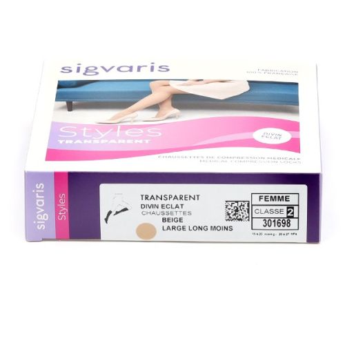 Sigvaris Styles Transparent Chaussettes de contention Morpho moins Femme Classe 2