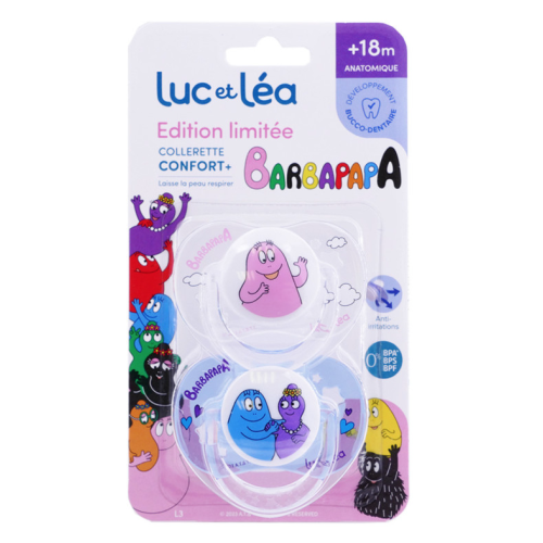 2 sucettes anatomiques + 18 mois Barbapapa 2 sucettes anatomiques + 18 mois Barbapapa