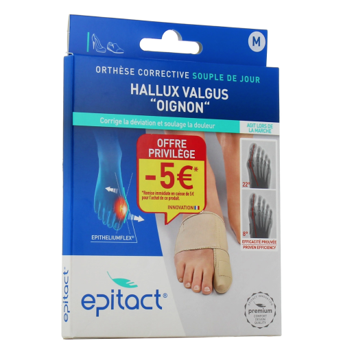 Orthèse Corrective Hallux Valgus Epithélium Flex, Taille M, Offre Privilège -5€