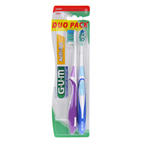 GUM Activital Duo Brosse à Dents Medium - Prévention Gingivite