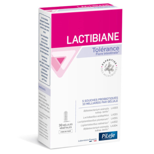Pileje Lactibiane Tolérance 30 gélules - Bien-être digestif optimal