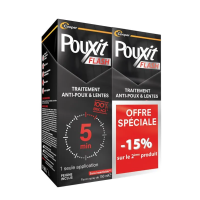 POUXIT FLASH Traitement Anti-Poux et Lentes 2 x 150 ml