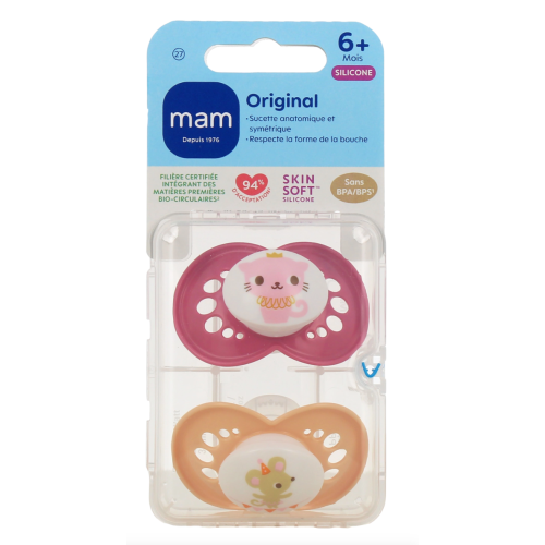 Original Sucettes Anatomiques Silicone 6 Mois et +