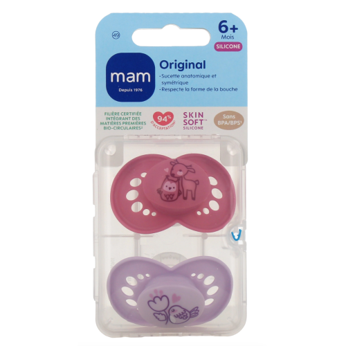 Original Sucettes Anatomiques Silicone 6 Mois et +