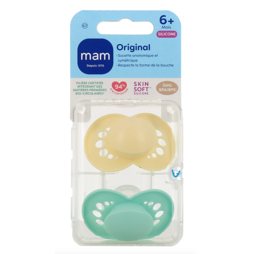 Original Sucettes Anatomiques Silicone 6 Mois et + Original Sucettes Anatomiques Silicone 6 Mois et +