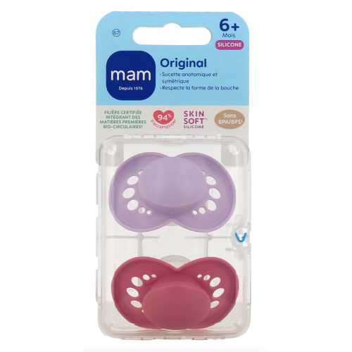 Original Sucettes Anatomiques Silicone 6 Mois et +