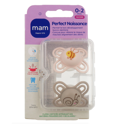 Perfect Naissance Sucettes Silicone 0-2 mois