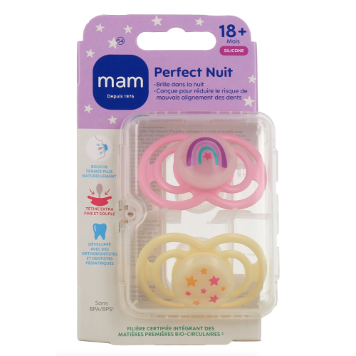 Perfect Nuit Sucettes Silicone 18 mois et + Perfect Nuit Sucettes Silicone 18 mois et +