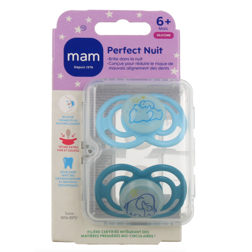 Perfect Nuit Sucettes Silicone 6 mois et +