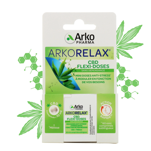 Arkorelax CBD Flexi-doses 60 mini comprimés