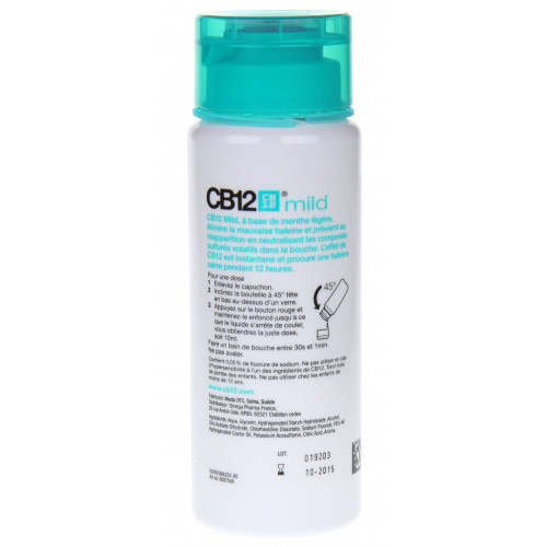 CB12 Mild Bain Doux 250mL - Fraîcheur et Prévention Caries CB12 Mild Bain Doux 250mL - Fraîcheur et Prévention Caries