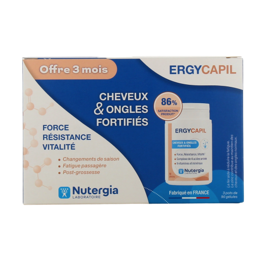 Ergycapil 3 pots de 90 gélules