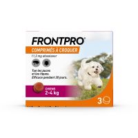 Frontpro Comprimés Antiparasitaire 2-4 Kg, 3 comprimés